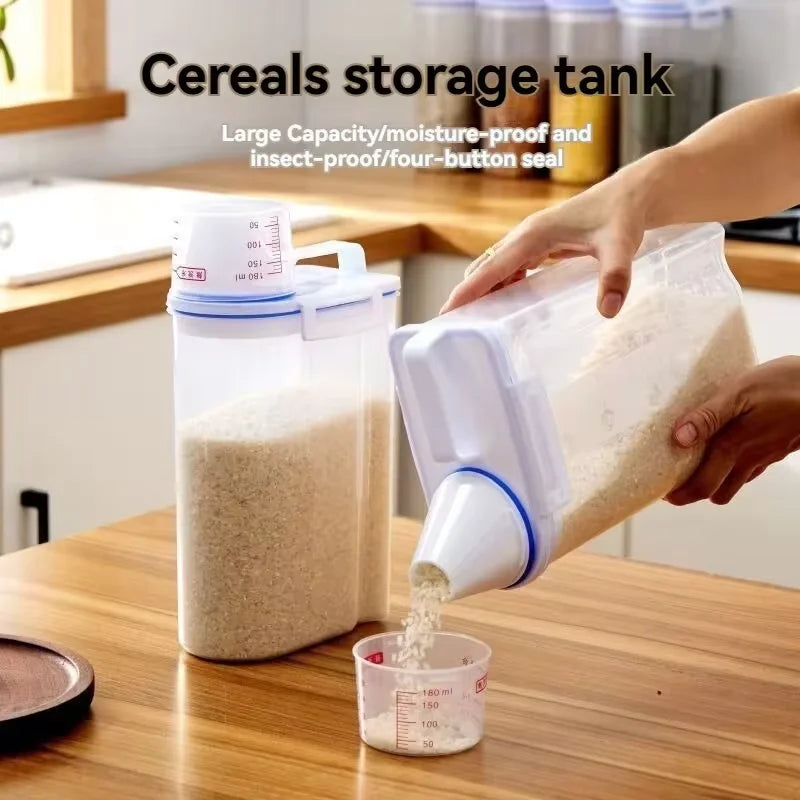 1Pcs or 3Pcs Moisture-Proof Grain Jar Rice Jar Grain Storage Box Pet Food Bucket Storage Jar Sealed Bucket Filled Rice Bucket