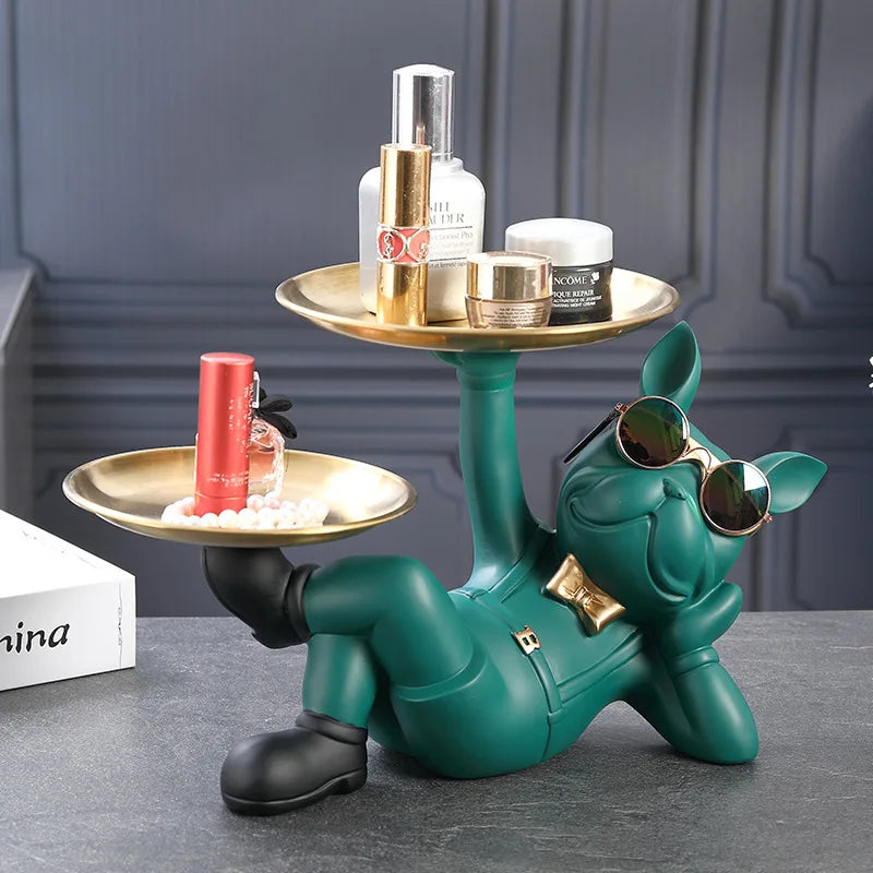Creative Wealth Dog Ornament, Entrance Key Storage Tray, Desktop Candy Plate, Home Decor, Housewarming Gift