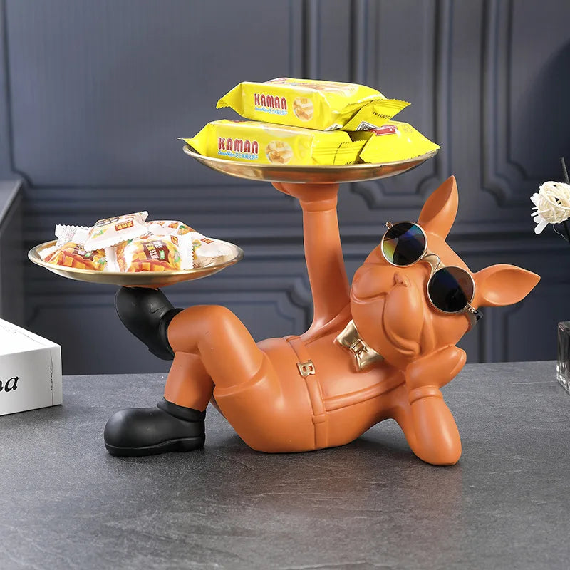 Creative Wealth Dog Ornament, Entrance Key Storage Tray, Desktop Candy Plate, Home Decor, Housewarming Gift