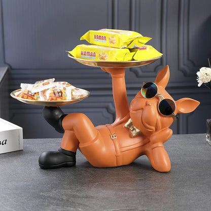 Creative Wealth Dog Ornament, Entrance Key Storage Tray, Desktop Candy Plate, Home Decor, Housewarming Gift