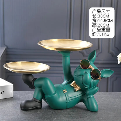Creative Wealth Dog Ornament, Entrance Key Storage Tray, Desktop Candy Plate, Home Decor, Housewarming Gift